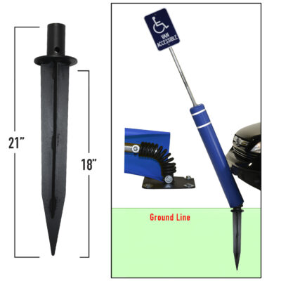 52" FlexBollard™ with 8' Signpost - Image 4
